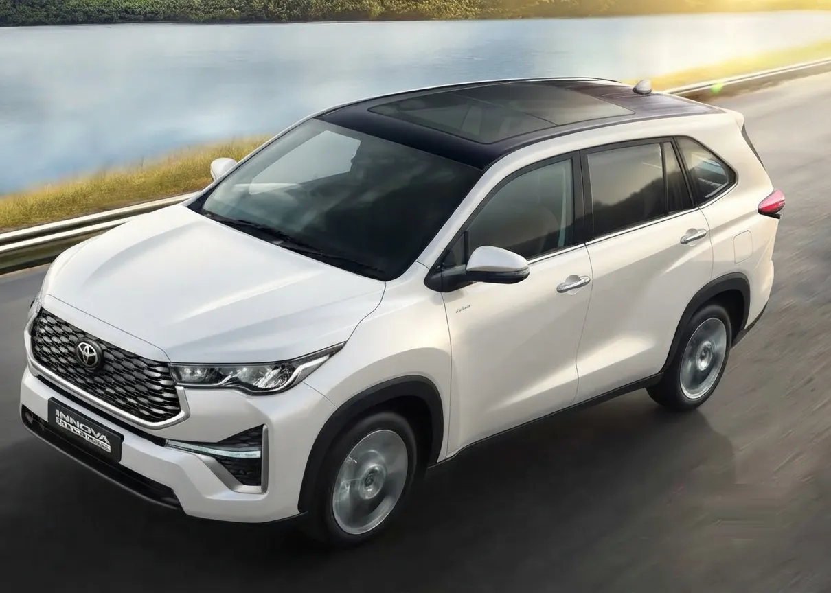 Toyota Innova Hycross on the road